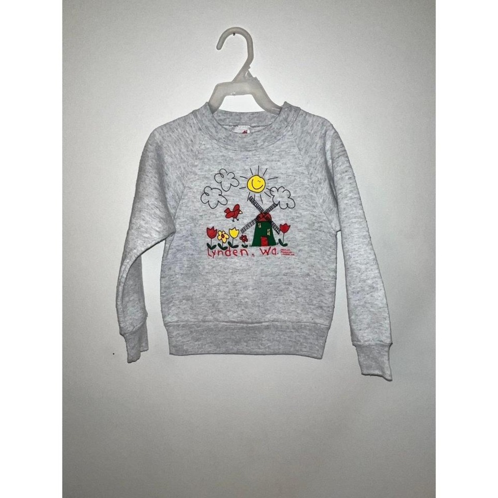 Vintage 1990s Lynden Washington Windmill Graphic Crewneck Sweatshirt